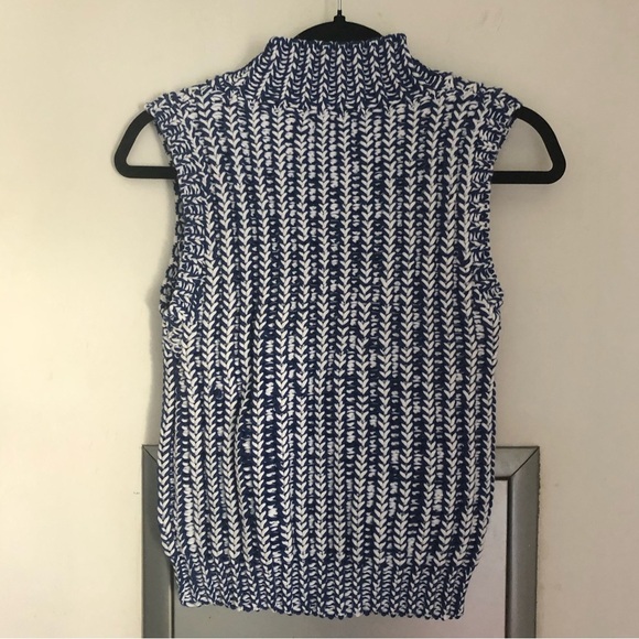 ALICE + OLIVIA Tomi Two-Tone Chunky Knit Top Size medium - Picture 2 of 11